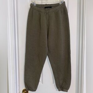 Jenni Kayne Olive Green Textured Joggers